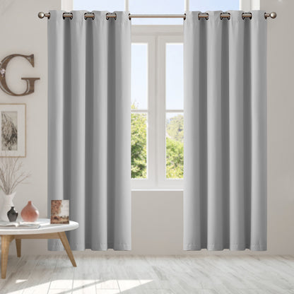 Blockout Curtain Blackout Curtains Eyelet Room 102x275cm Grey