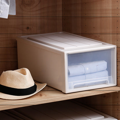 2x Plastic Wide Drawer Shoes Storage Organiser