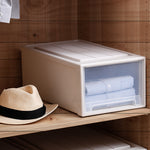 2x Plastic Wide Drawer Shoes Storage Organiser