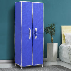 10 Tiers Shoe Rack Portable Storage Cabinet Organiser Wardrobe Blue Cover