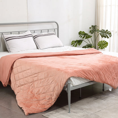 Weighted Blanket 10KG Heavy Gravity Deep Relax Adults Cotton Cover Pink