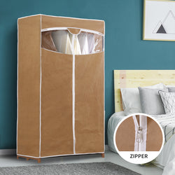 Portable Wardrobe Clothes Closet Storage Cabinet Organiser With Rail