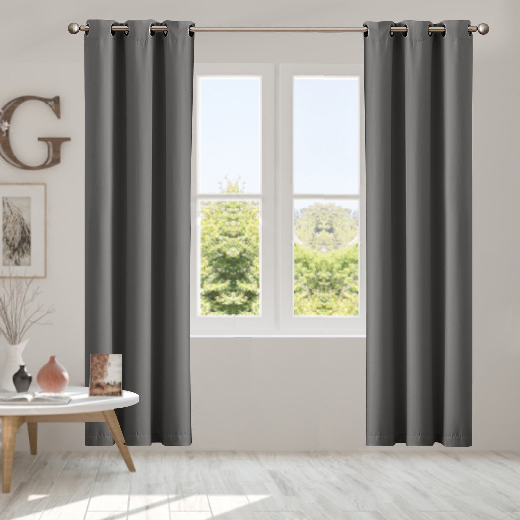 Blockout Curtain Blackout Curtains Eyelet Room 102x160cm Charcoal