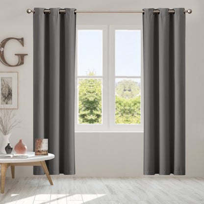 Blockout Curtain Blackout Curtains Eyelet Room 102x160cm Charcoal