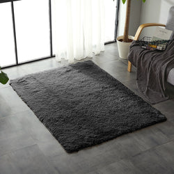 Designer Soft Shag Shaggy Floor Confetti Rug Carpet Home Decor 80x120cm Black
