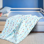 Kids Warm Weighted Blanket Lap Pad Cartoon Print Cover Study At Home Blue