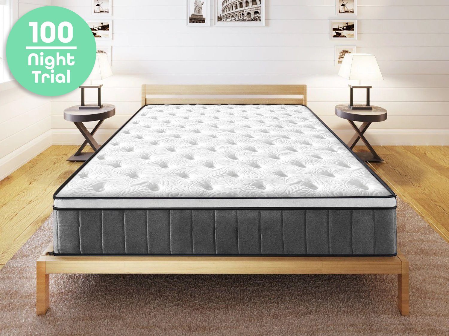 Queen Size Cooling Gel Tri-Foam Spring Euro Mattress