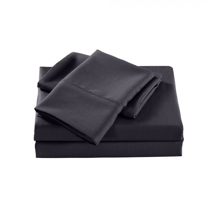 Luxury Bamboo Cooling 2000 TC Sheet Set Single Charcoal