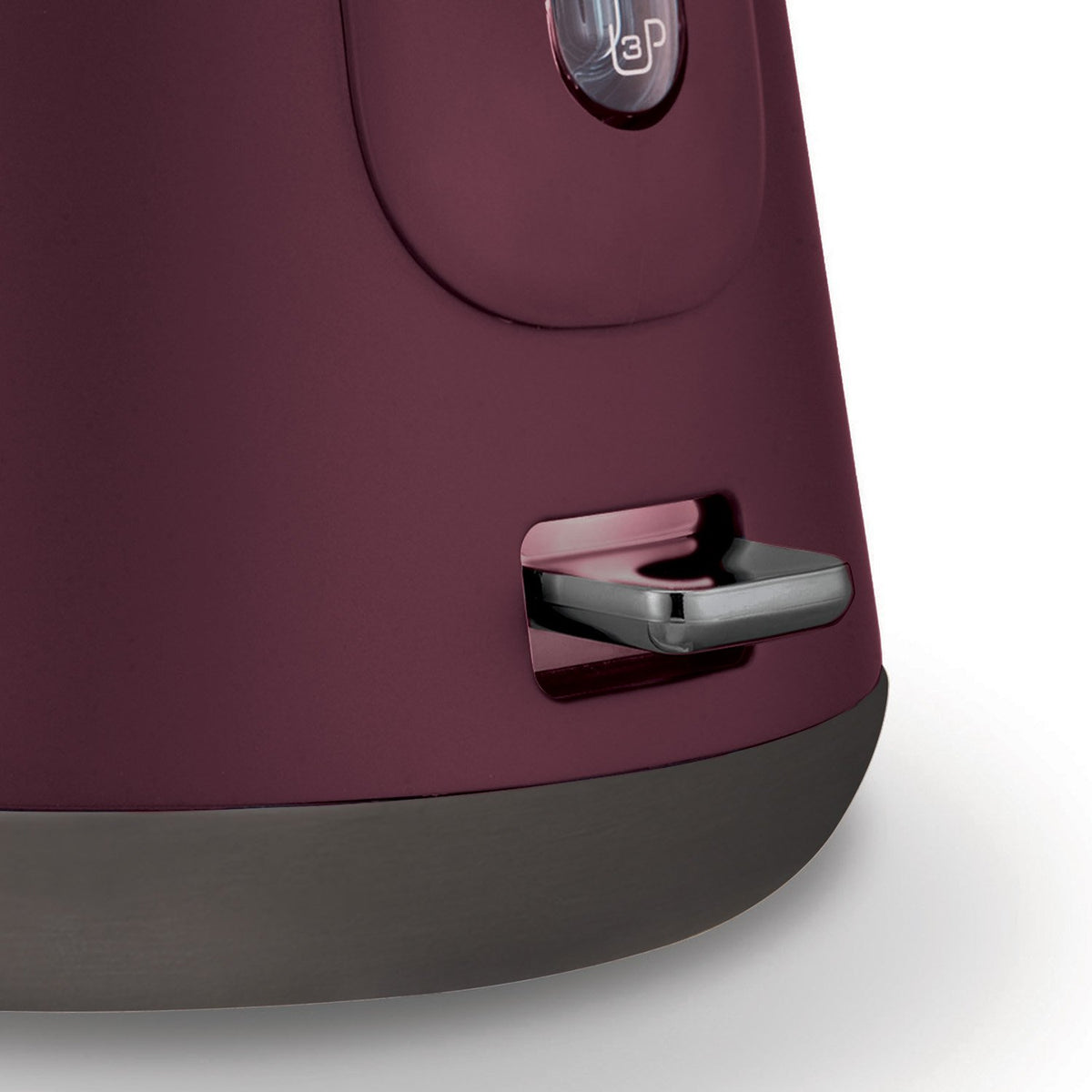 1.5L Aspect Black Chrome Kettle - Maroon