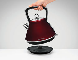 Morphy Richards 2200W Evoke 1.5L Pyramid Red Stainless Steel Kettle
