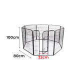 8 Panel Pet Dog Playpen Puppy Exercise Cage Enclosure Fence Cat Play Pen 40''