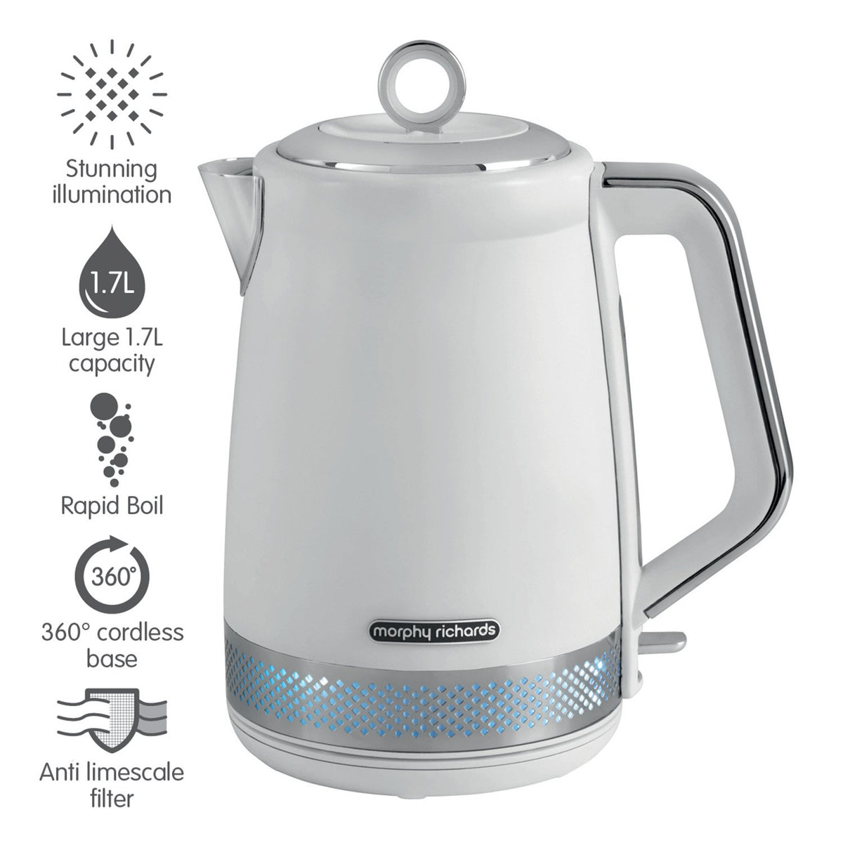 1.7L Illumination Jug Kettle - White