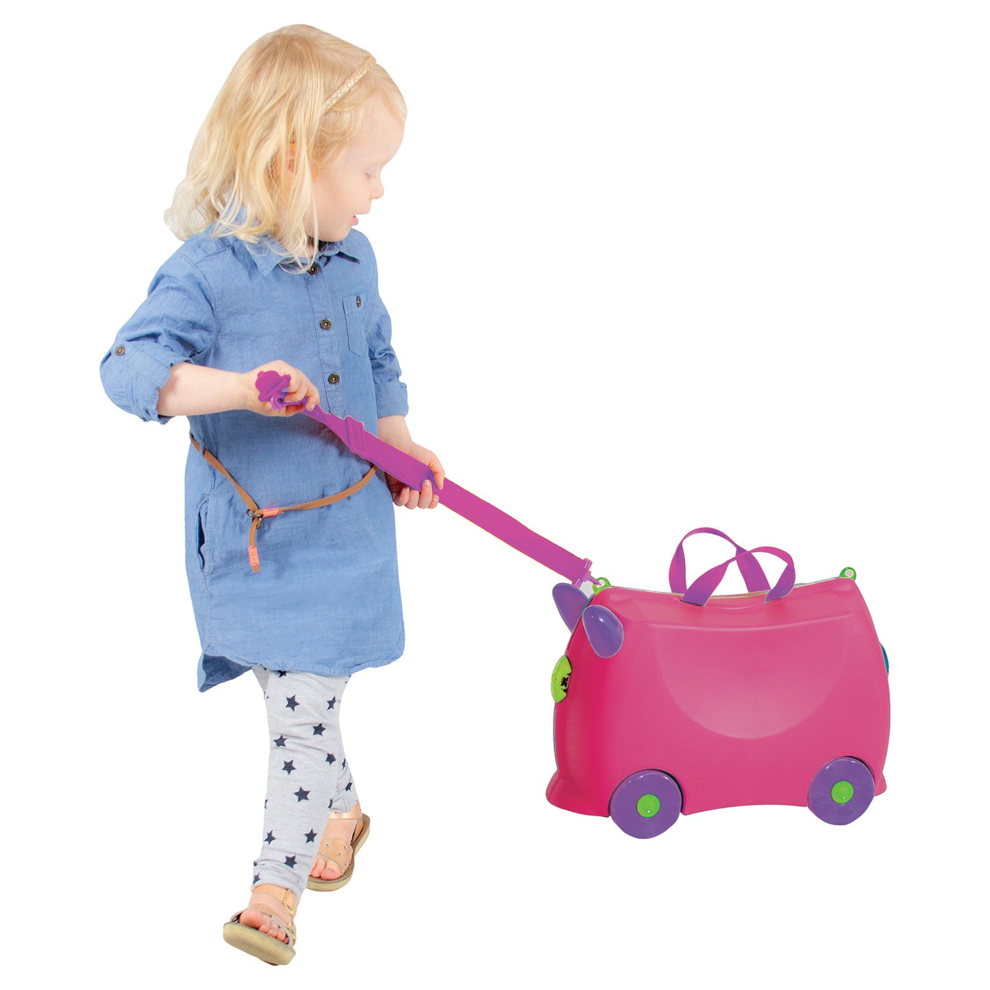 Kiddicare Bon Voyage Kids Ride on Travel Bag Pink