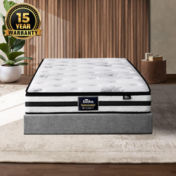 H&L Single Mattress Breathable Luxury Bed Bonnell Spring Foam Medium 22cm