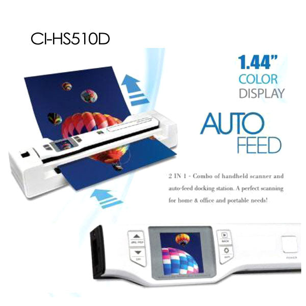 Digitalk 2-in-1 Combo Portable A4 1200DPI Photo & Document Scanner (CI