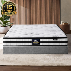 H&L Double Mattress Breathable Luxury Bed Bonnell Spring Foam Medium 22cm