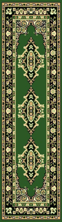Dark green traditional quality rug b17135/350 
