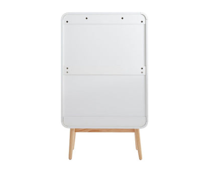 Merlin White Modern Retro Tallboy