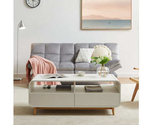 Merlin White Modern Retro Coffee Table
