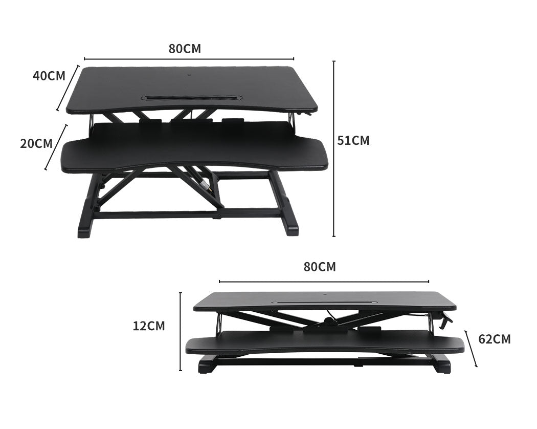 Standing Desk Riser Height Adjustable Sit Stand Office Shelf Standup Computer