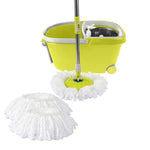 360Â° Spin Mop Bucket Set Spinning Stainless Steel Rotating Wet Dry Green