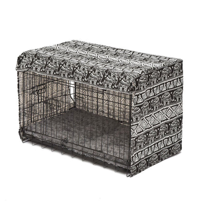 Foldable Metal Carrier Portable Pet Kennel With Bed Cover 48"
