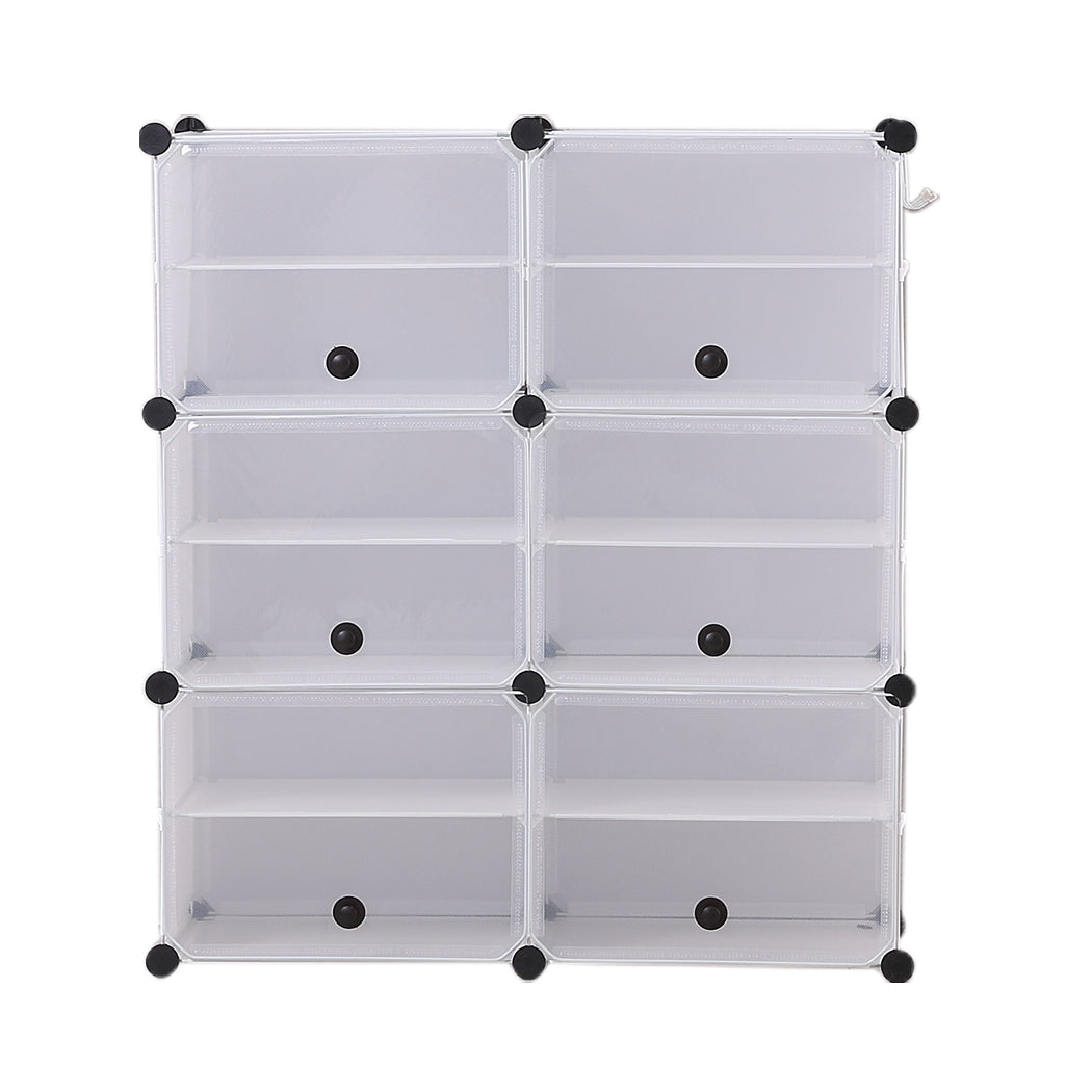 Shoe Cube Cabinet Rack Shelf Stackable 6 Tier