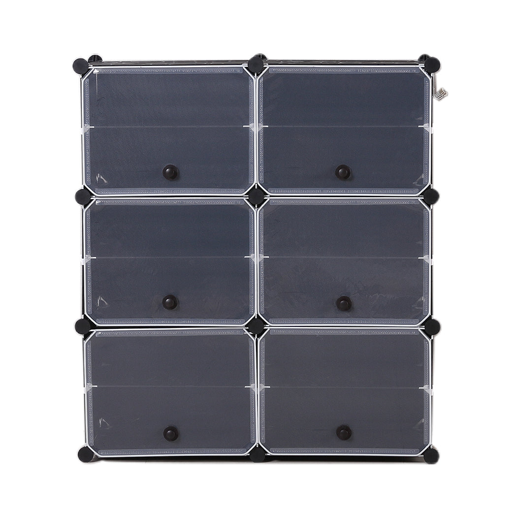 Cube Cabinet DIY Shoe Storage Cabinet Organiser Rack Shelf Stackable 6 Tier