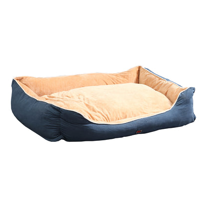 idropship Deluxe Soft Pet Bed Mattress with Removable Cover Size Medium in Blue Colour