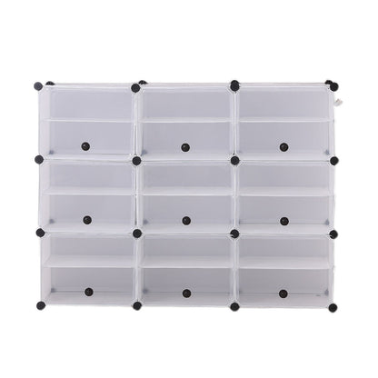 Shoe Cube Cabinet Organiser Shelf Stackable 6 Tier 3 Column
