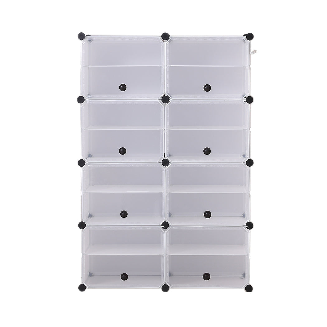 Shoe Cube Cabinet Rack Shelf Stackable 8 Tier
