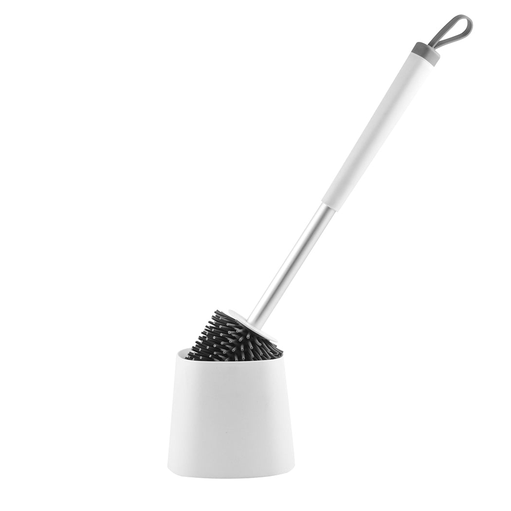 Toilet Brush With Holder Soft Bristle Bathroom Cleaning Tool Home/Office Set