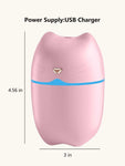 1pc Cat Shaped Mini Humidifier Pink/Mint Green