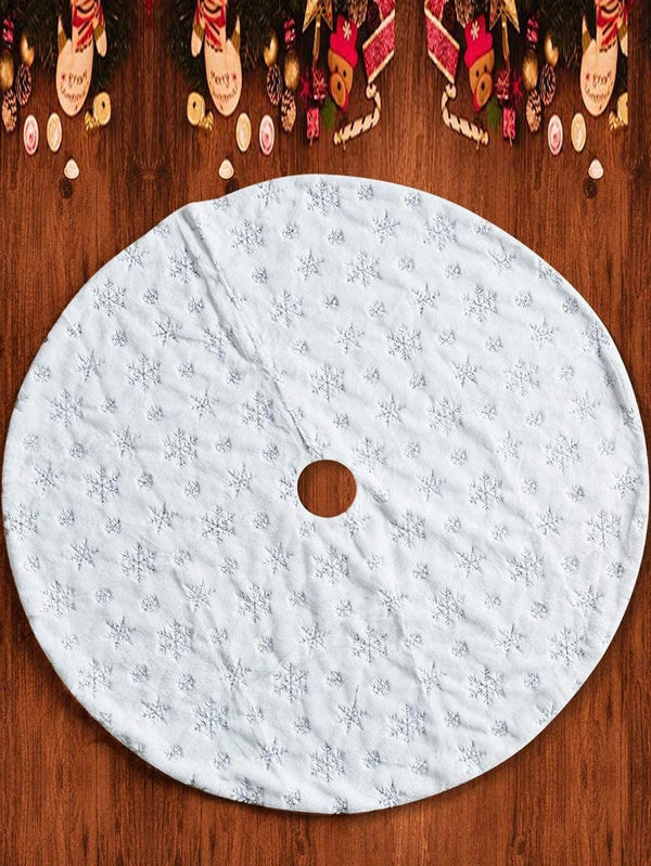  1pc Christmas Snowflake Embroidered Decoration Rug