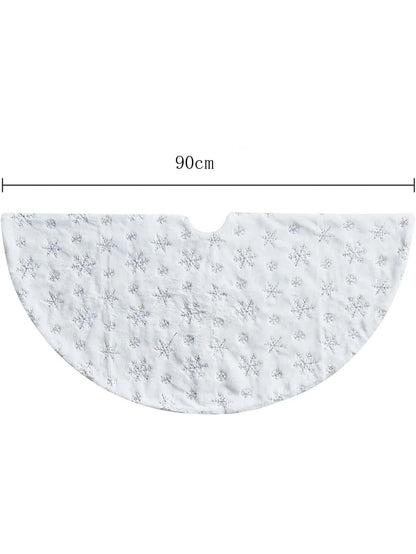 1pc Christmas Snowflake Embroidered Decoration Rug