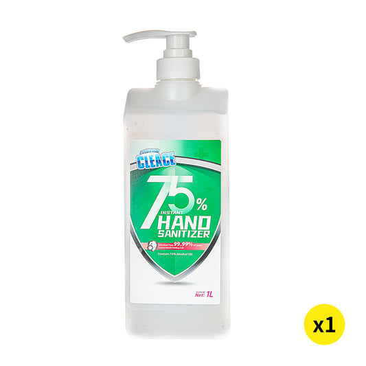 Cleace 1x Hand Sanitiser Sanitizer Instant Gel Wash 75% Alcohol 1000ML