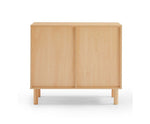 2-Door Accent Cabinet in White/Maple