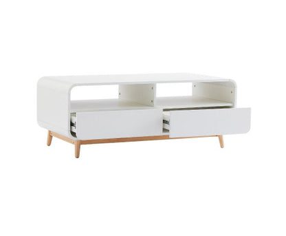 Merlin White Modern Retro Coffee Table