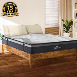 H&L 36cm 7 zone Double Mattress Breathable Spring Euro Top Natural Latex Foam