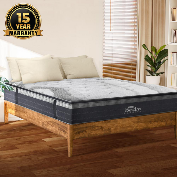  H&L 36cm 7 zone Double Mattress Breathable Spring Euro Top Natural Latex Foam