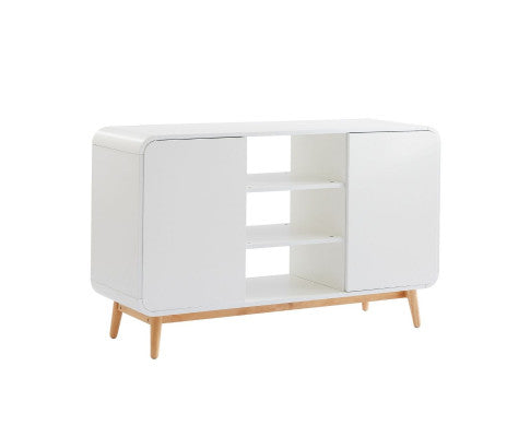 Merlin White Modern Retro Sideboard Buffet Table
