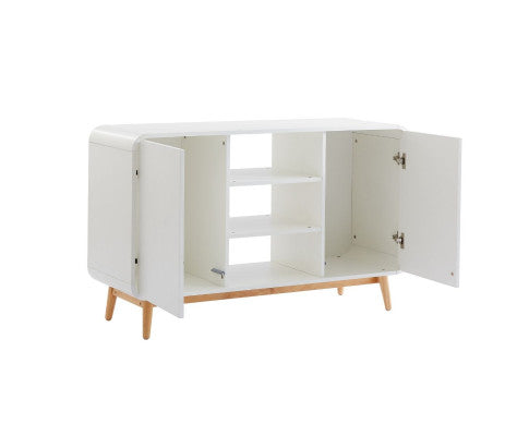Merlin White Modern Retro Sideboard Buffet Table