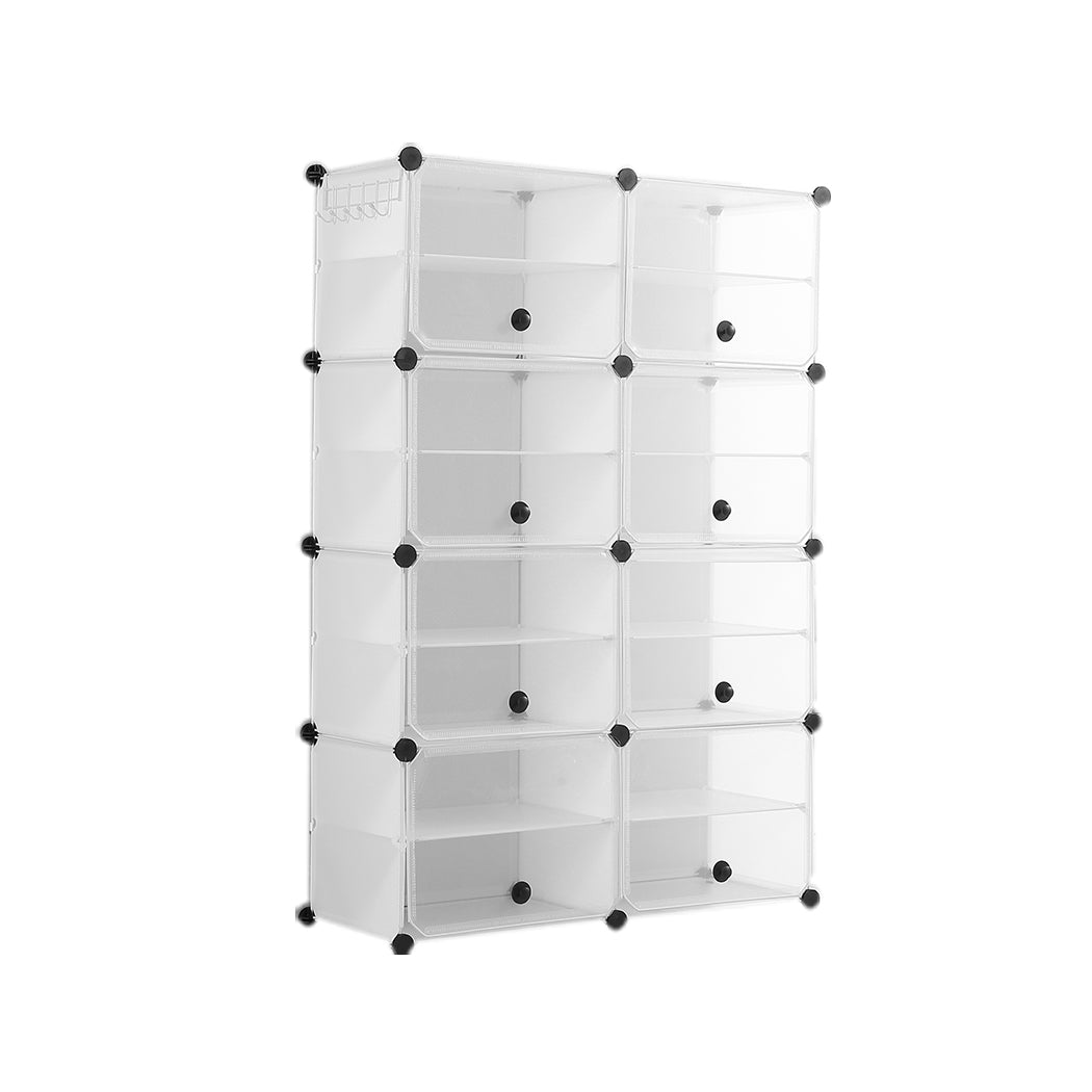 Shoe Cube Cabinet Rack Shelf Stackable 8 Tier