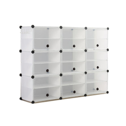 Shoe Cube Cabinet Organiser Shelf Stackable 6 Tier 3 Column