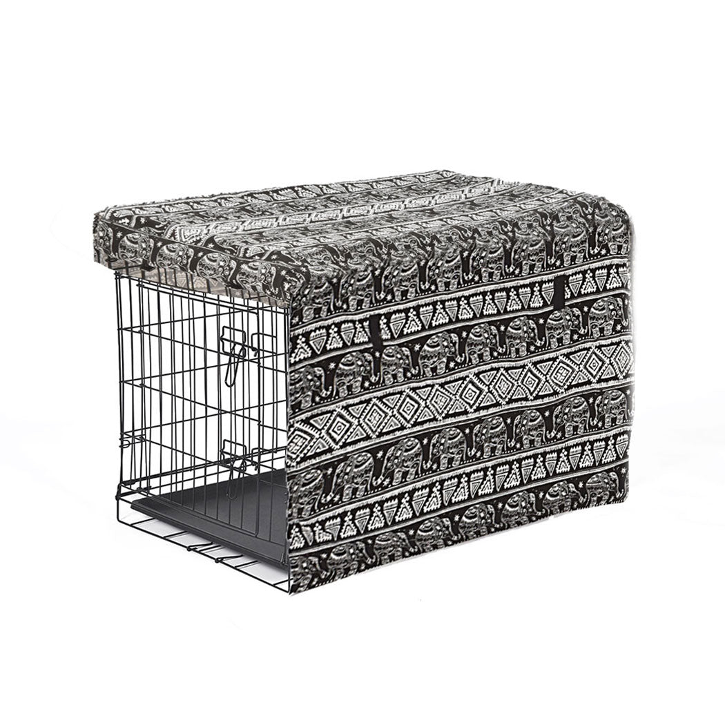 Foldable Metal Carrier Portable Pet Kennel With Cover 48"