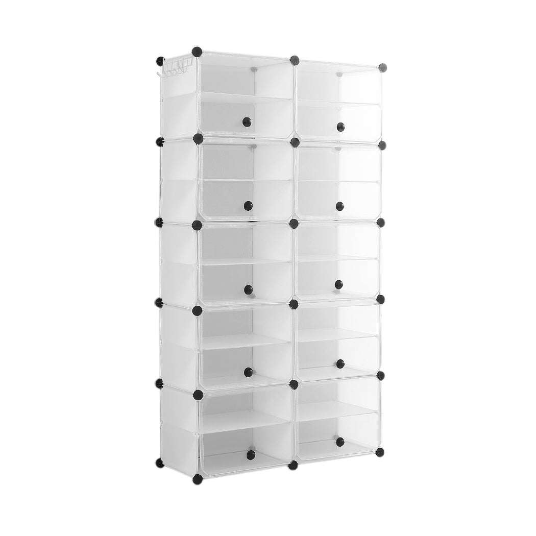 Shoe Cube Cabinet Rack Shelf Stackable 10 Tier