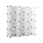 Cube Cabinet Shoe Storage Cabinet Organiser Shelf Stackable DIY 8 Tier 3 Column
