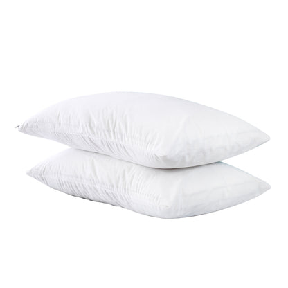 Pillow Protector Pillowcase Cases Cover Terry Cotton Soft Standard x2