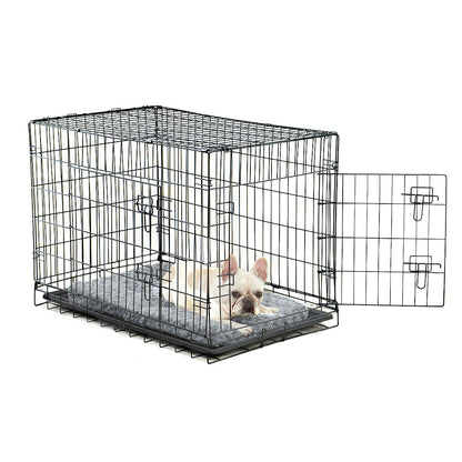 Foldable Metal Carrier Portable Kennel With Bed 36"
