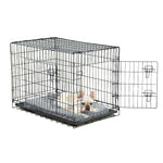 Foldable Metal Carrier Portable Kennel With Bed 48